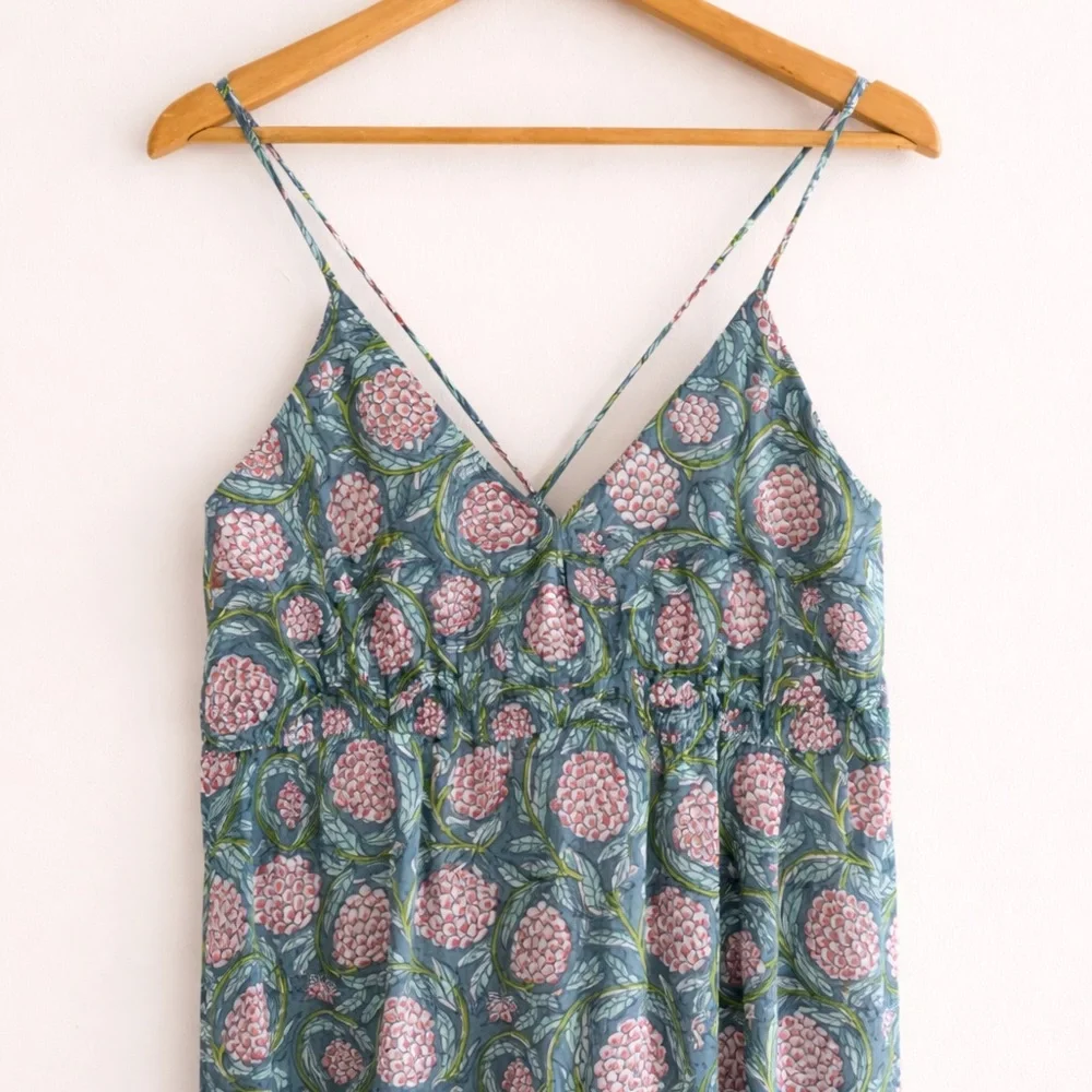 Perry Walker Annie Maxi III Blue Green Dress‎ One Size
